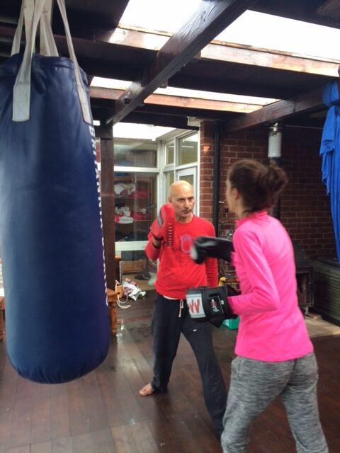 boxing training in the gym
