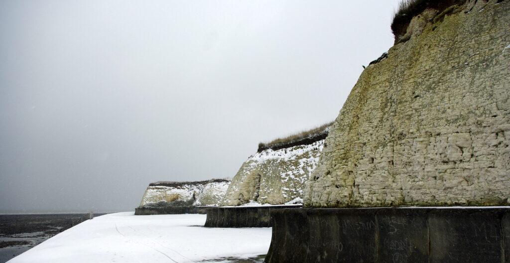 viking coastal trail in winter snow