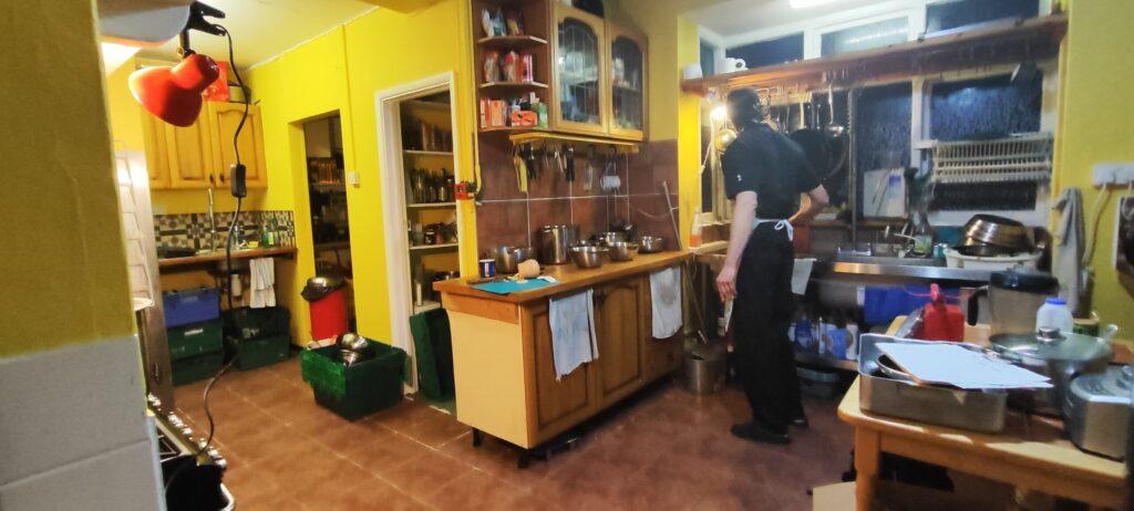 the chef in the kitchen