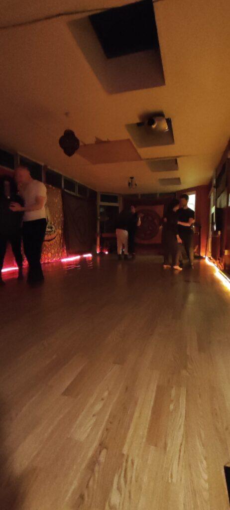 partner dancing in the hall