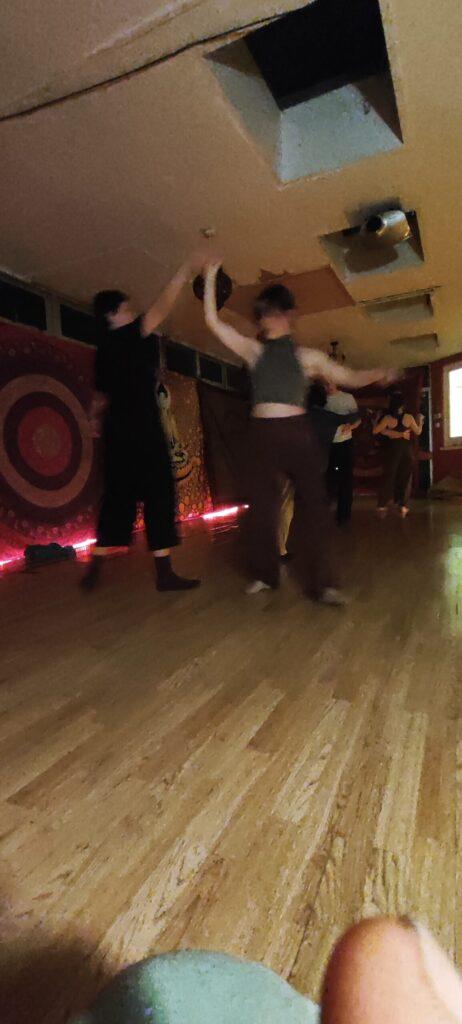 partner dancing in the hall