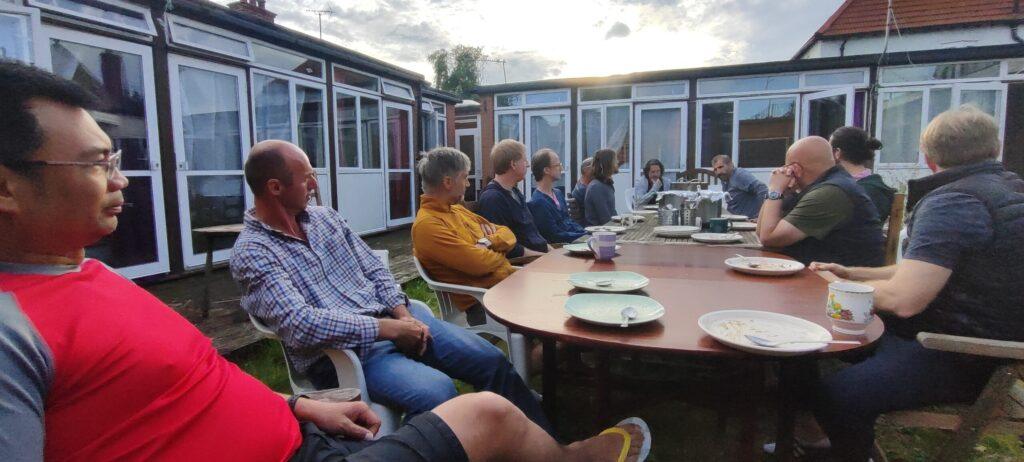 lunch in the courtyard