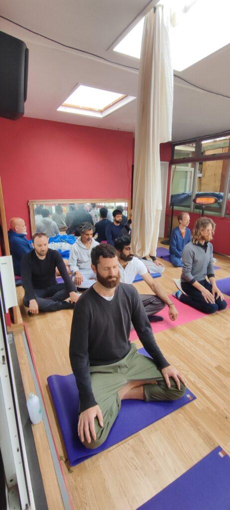 yoga workshop in the hall