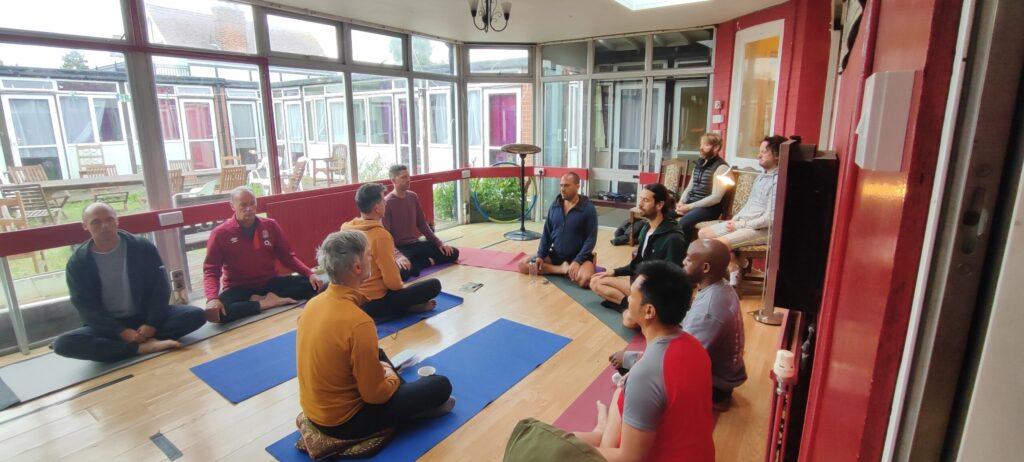 yoga workshop in the hall