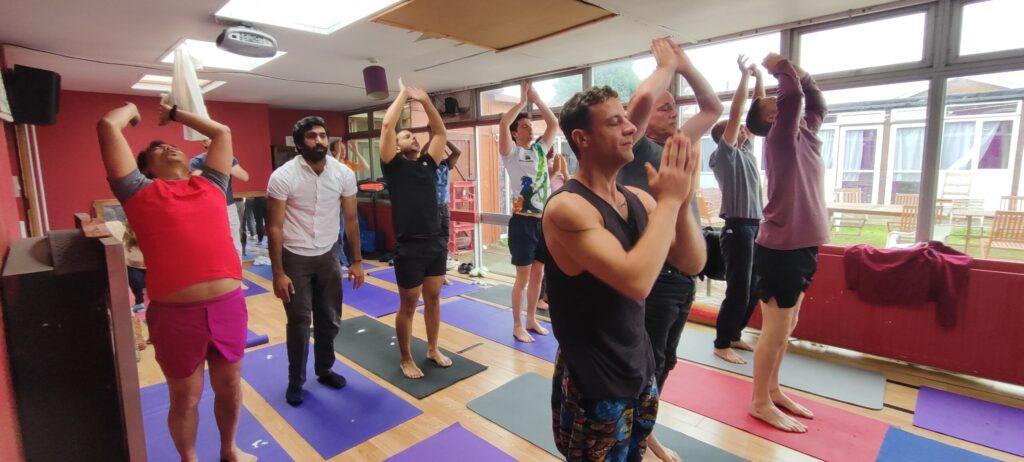 yoga workshop in the hall