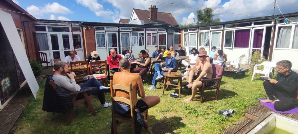 Sunning in the Courtyard