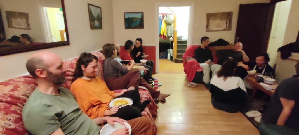 Relaxing in the Lounge